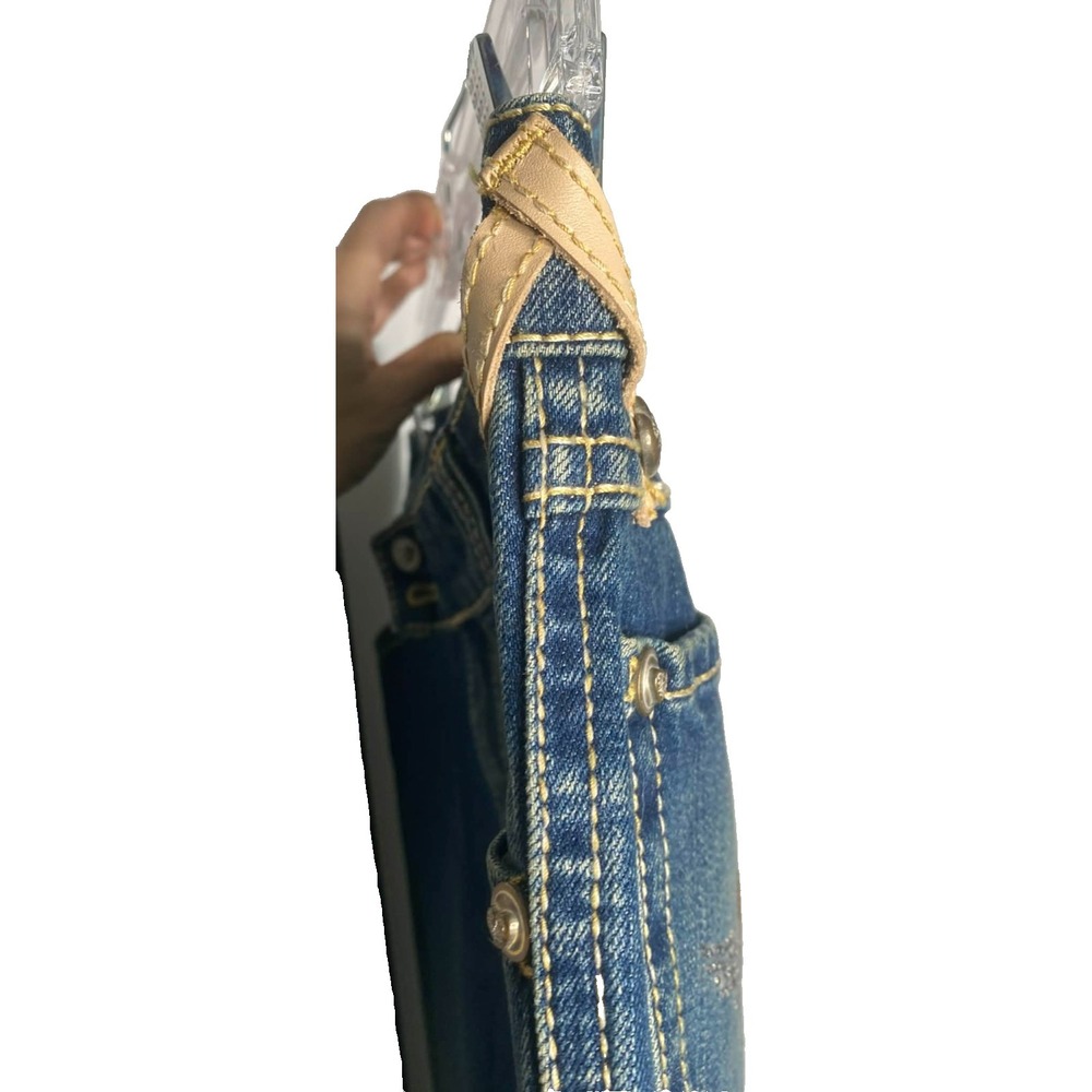 Twisted Heart Womens size 29 bootcut TALL jeans Rhinestones Y2K heart wings 90s - Picture 5 of 11